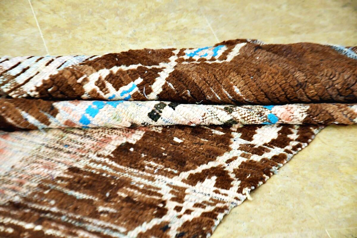 Moroccan Berber vintage hallway rug 336 x 75 cm