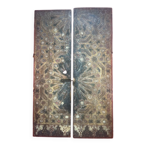 Paire de portes en bois