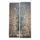 Pair of painted and carved wooden doors with a tastir motif.