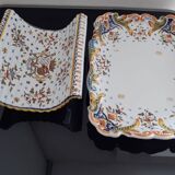 Géo Martel in Desvres / Asparagus dish / Signed GM and St Malo / Mention: A ma Vie