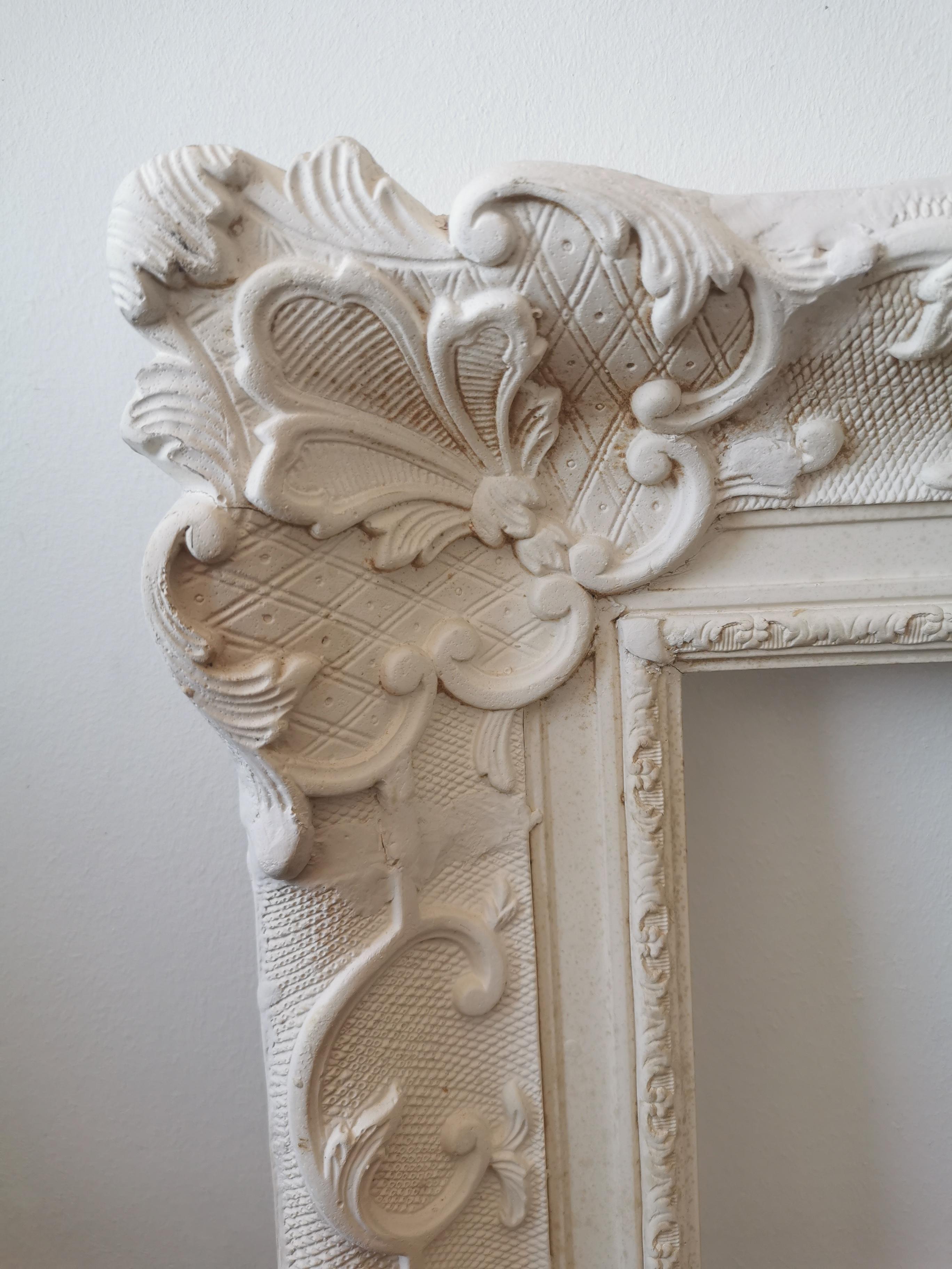 Large frame montparnasse foliage carved wood patinated