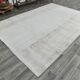 Off White Turkish Vintage Kilim Rug, Handwoven Bohemian Carpet, 23x328Cm