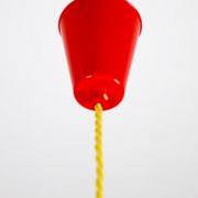 Suspension en verre rouge et jaune