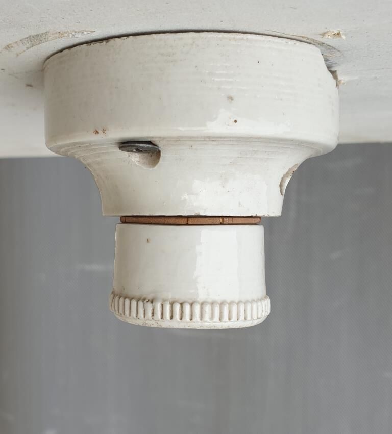 Art deco porcelain ceiling lamp