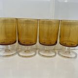 Set of 4 Luminarc Sweden Amber white wine glasses