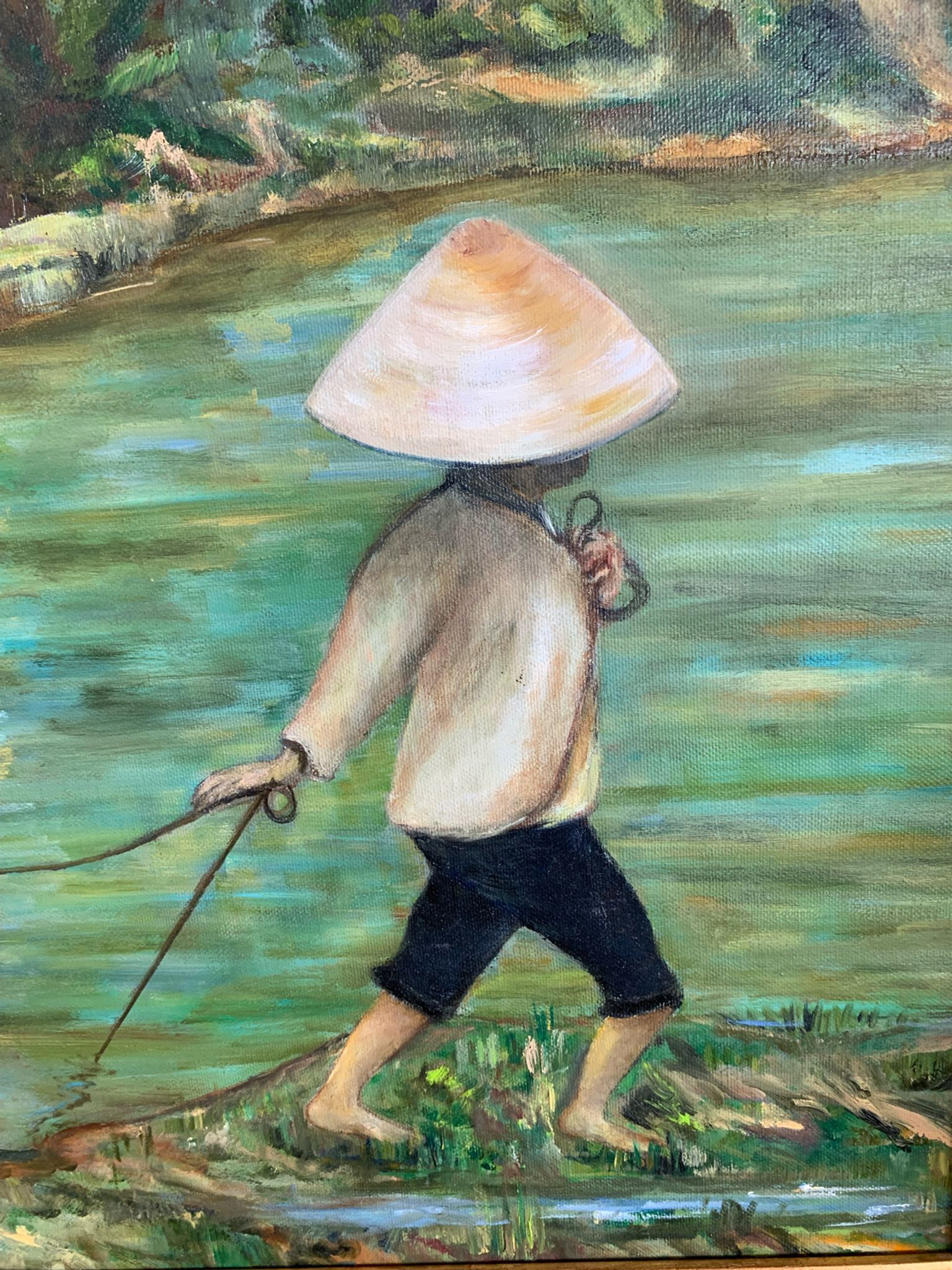 Oil painting on canvas landscape Asia