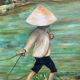 Oil painting on canvas landscape Asia