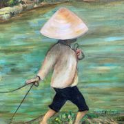 Oil painting on canvas landscape Asia