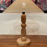 Solid wood lamp Scandinavian design 1960.