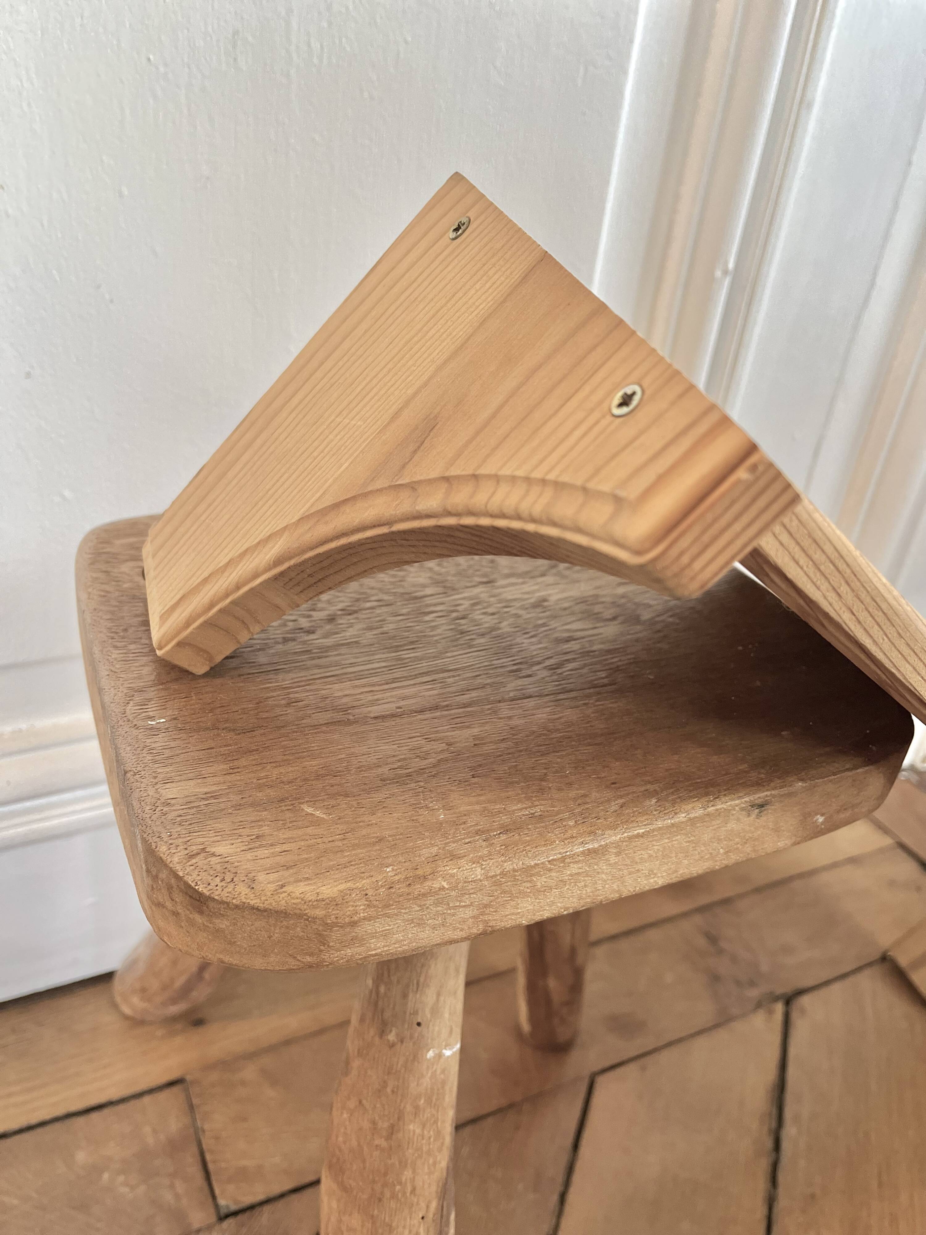 Etagère vintage bois brut