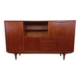 Enfilade haute scandinave vintage en teck des années 50 60