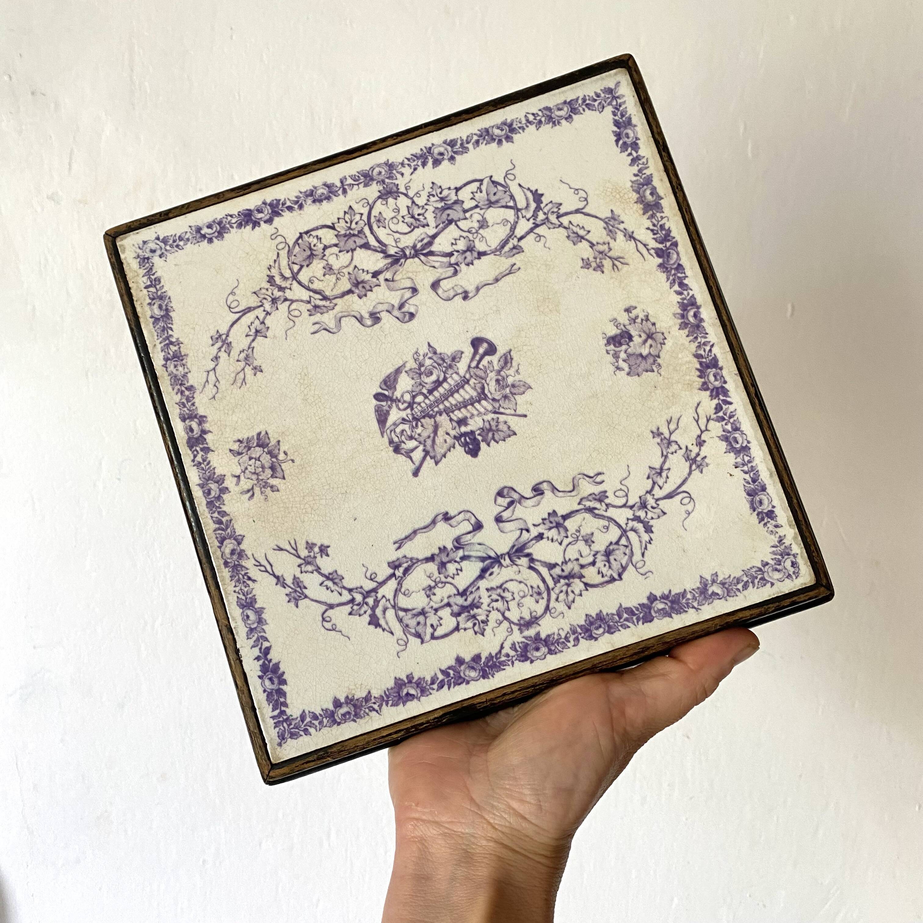 Old 19th century earthenware trivet