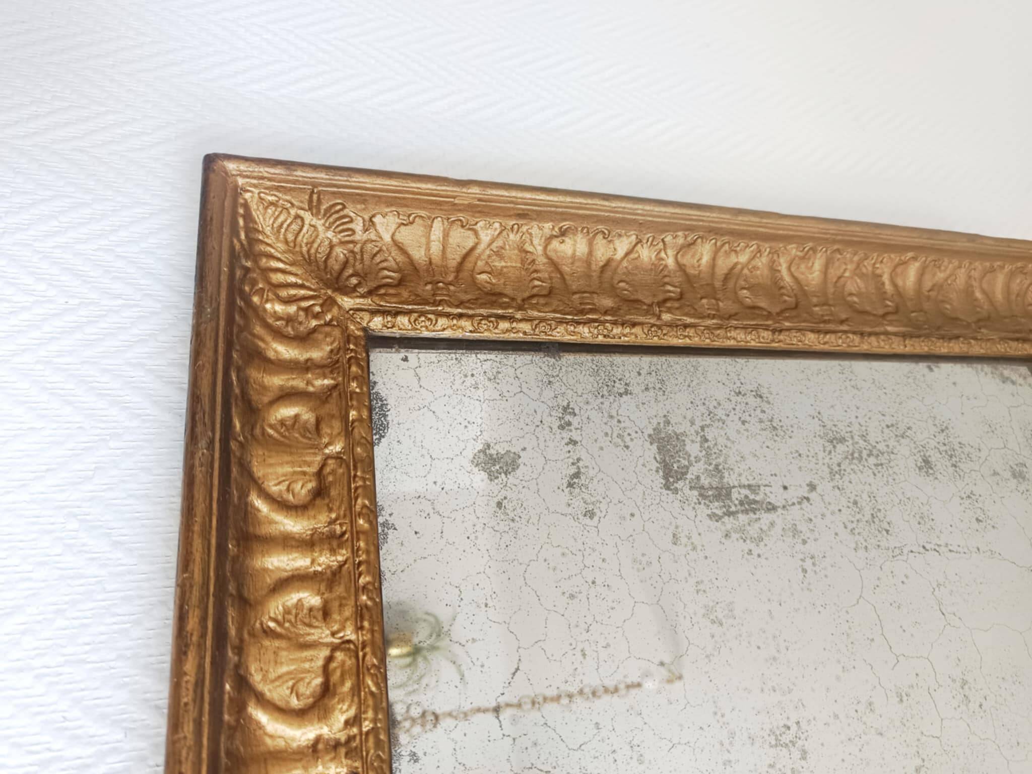 Louis Philippe style gilded wood mirror