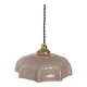 Suspension opaline rose ancienne
