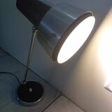 50s/60s desk lamp in chrome and black lacquer