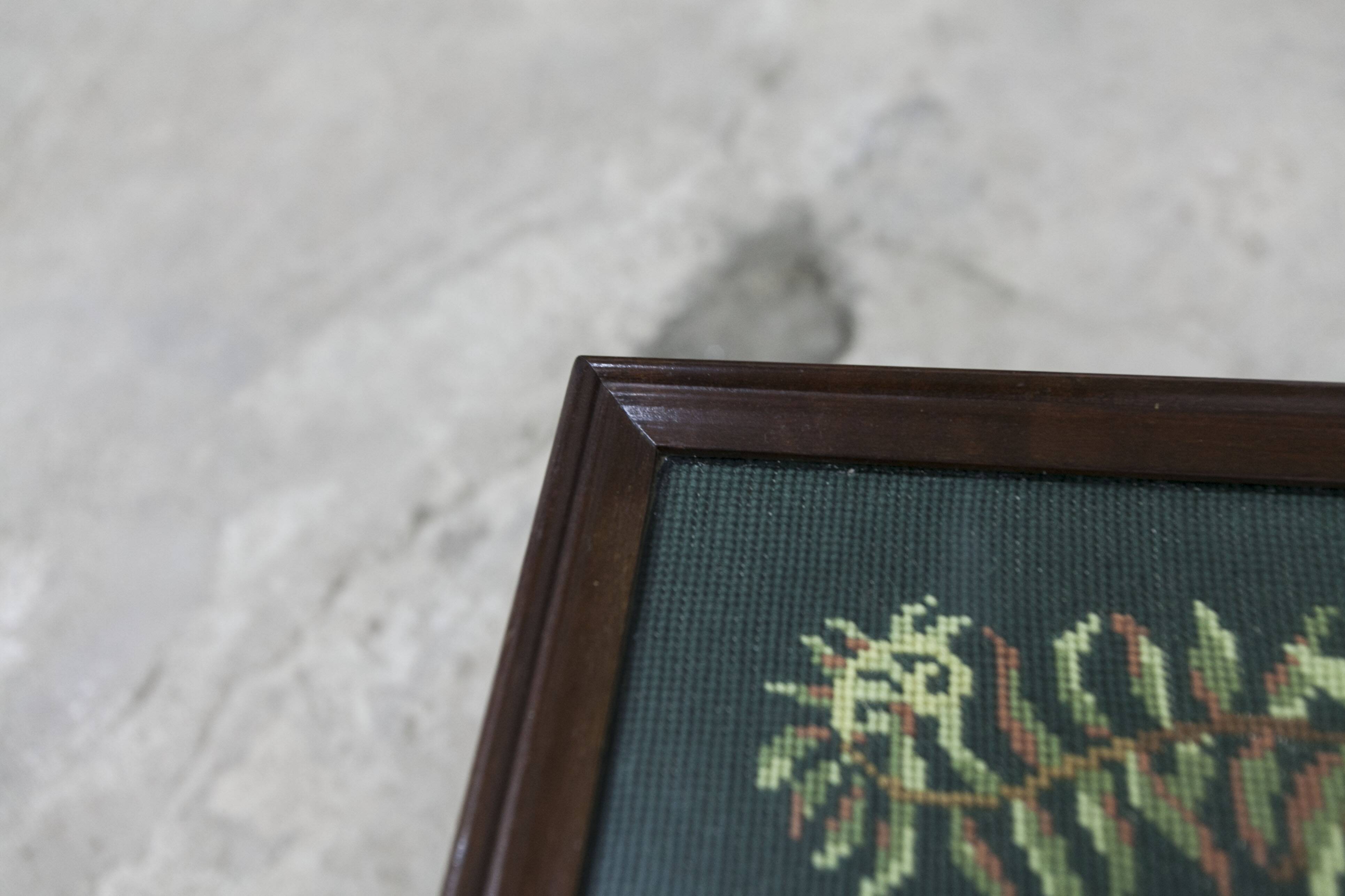 1940 Needlewoman Shop London Coffee Table Embroidery Under Glass