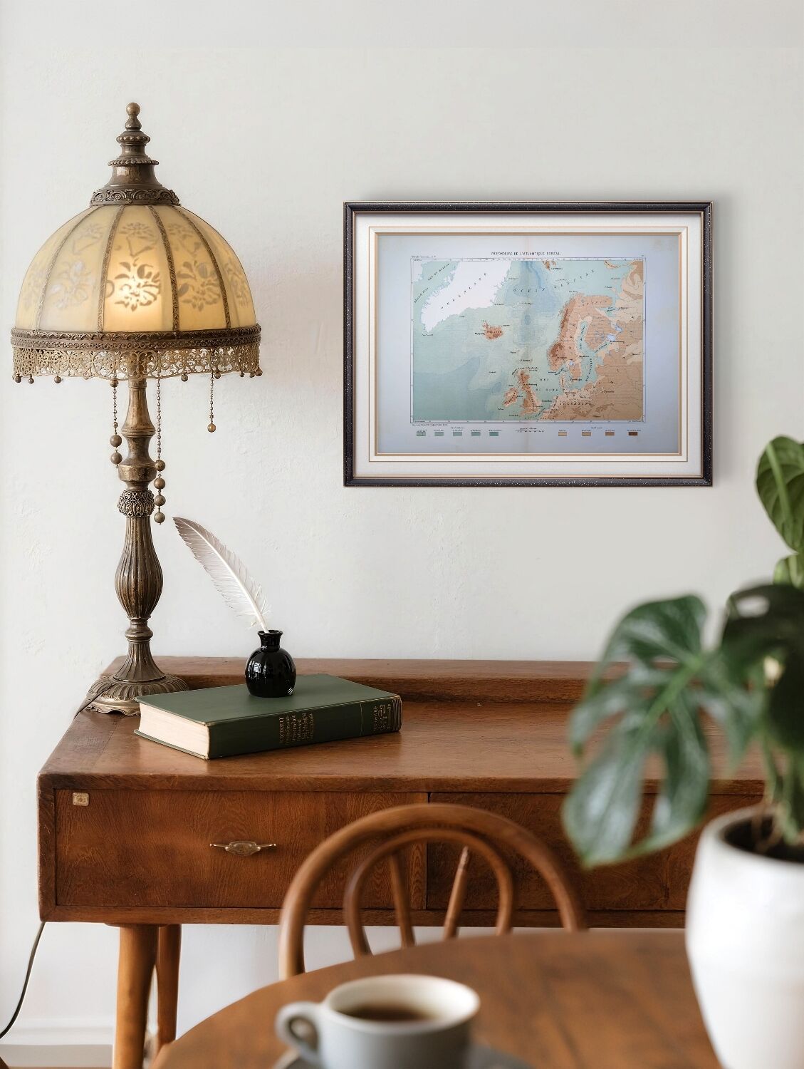 The North Atlantic, original map printed in 1879.