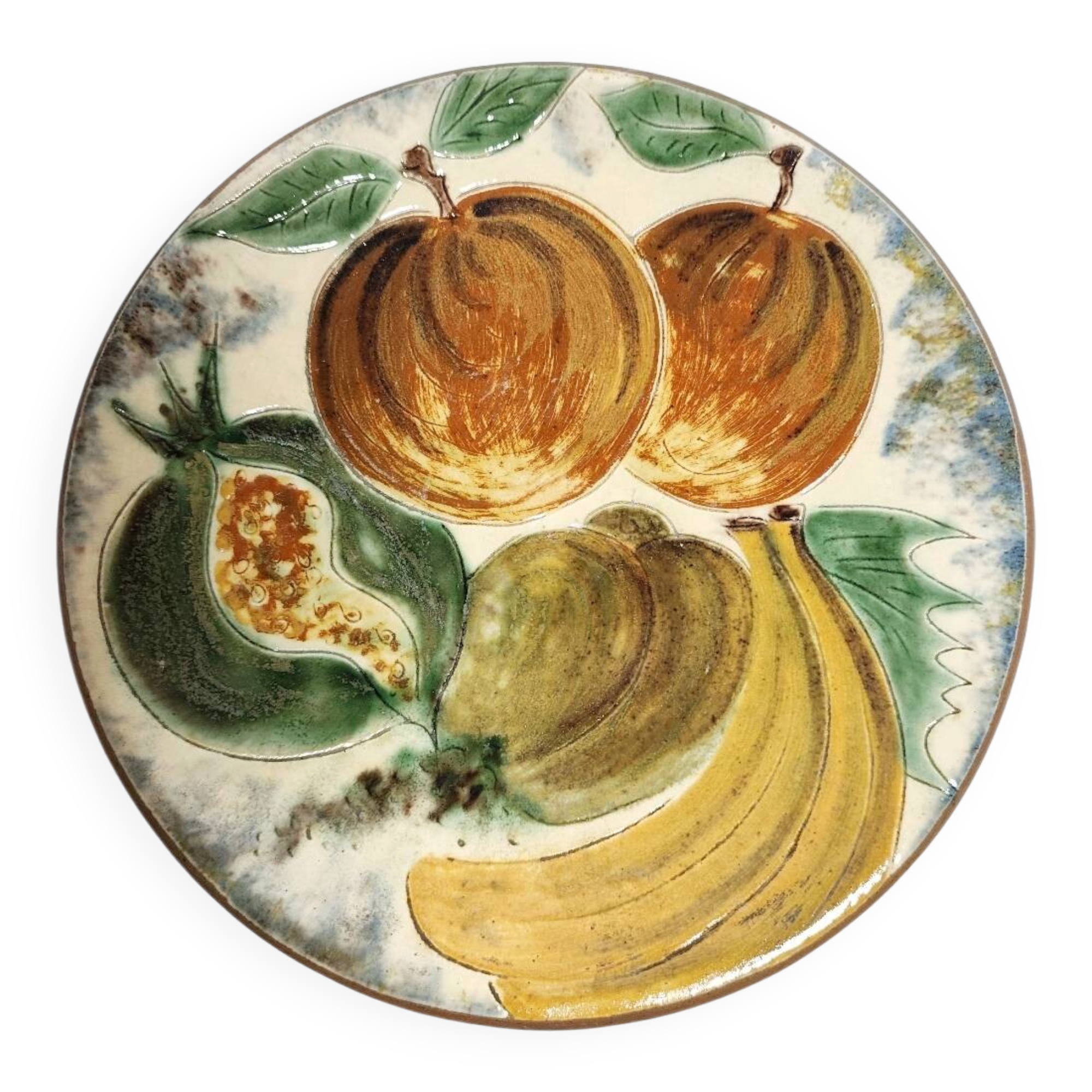 Plato de cerámica "Puigdemont". España 1970s.