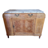 Buffet Art déco en ronce de noyer et marbre