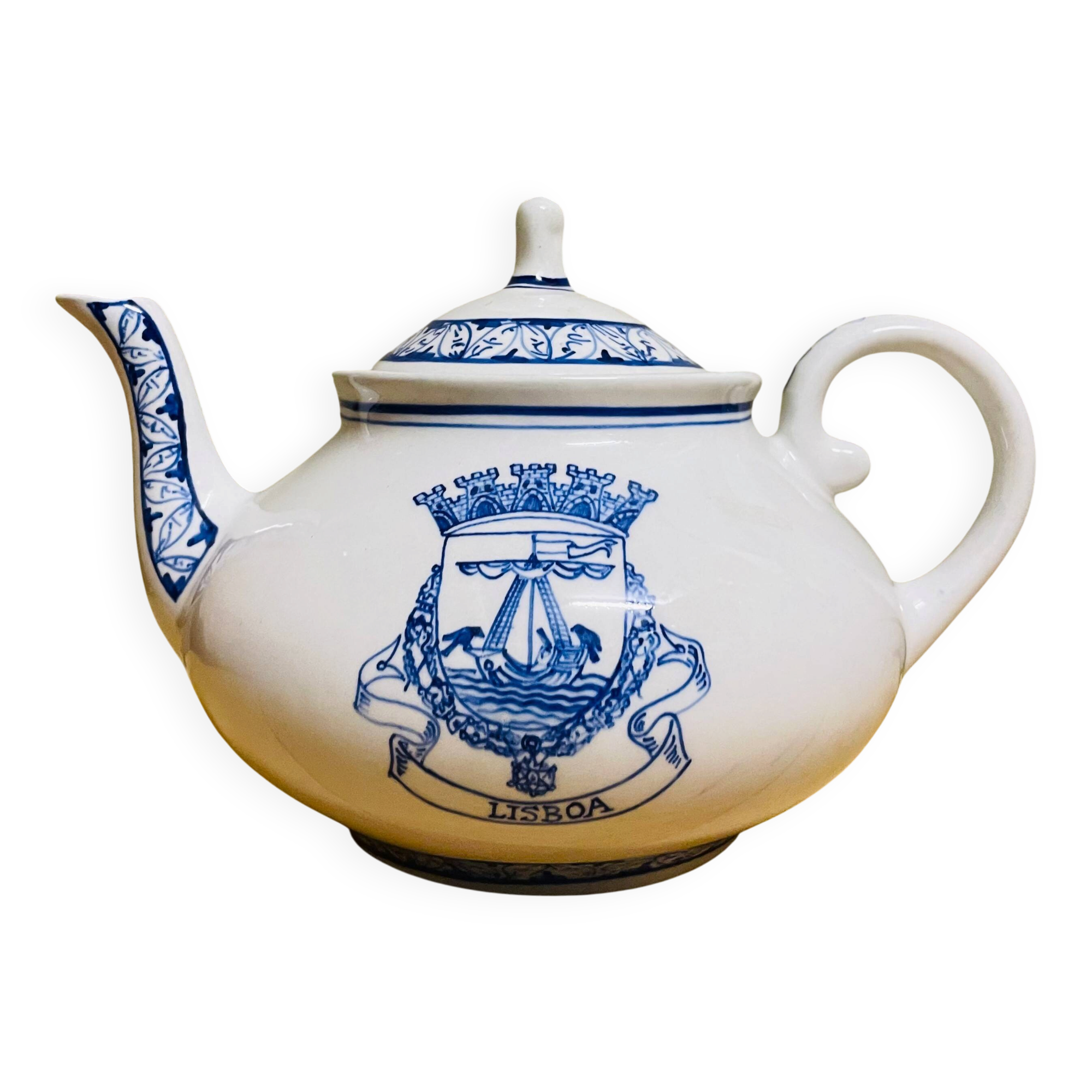 Vintage Portuguese hand painted teapot