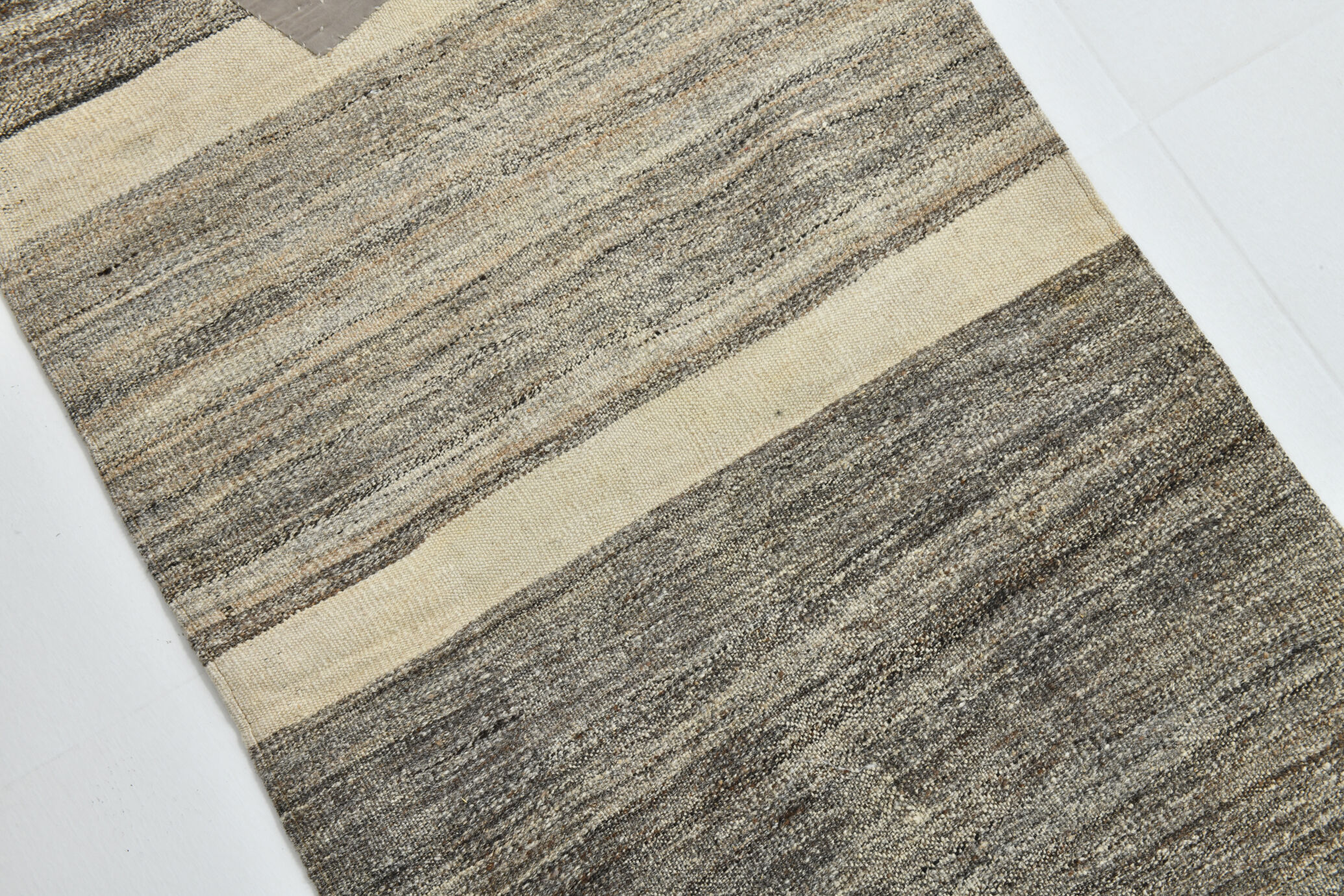 Shades of brown vintage runner rug 75x225cm