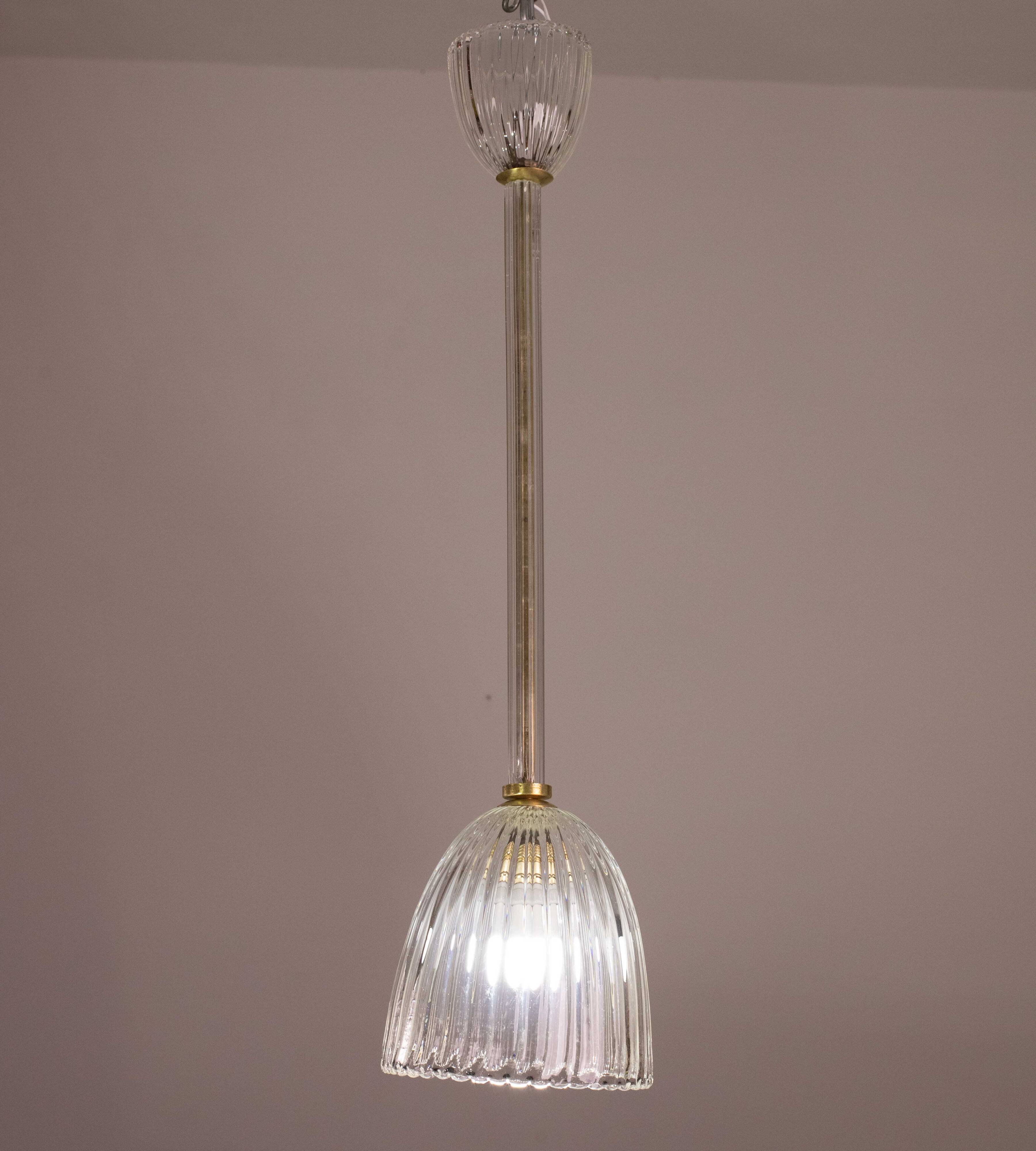 Art Deco Barovier e Toso pendant light, 1950