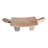 African stool in carved wood, probably Lobi – Burkina Faso