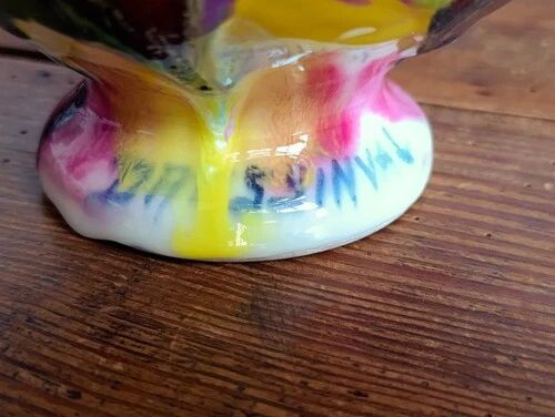 Vase / Multicoloured Ceramic Jug - signed Dressinval - 1960s - Vallauris