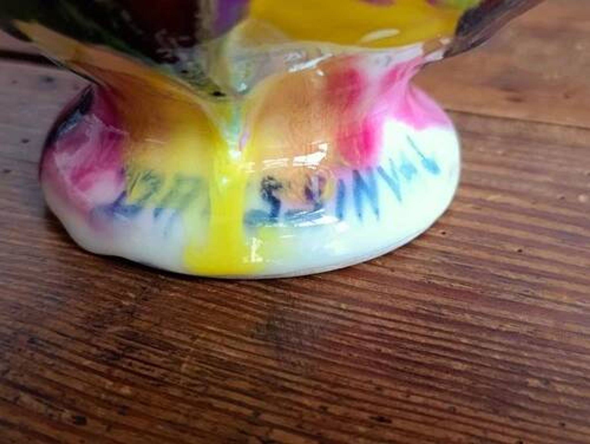 Vase / Pichet Céramique Multicolore - signé Dressinval - Années 60's - Vallauris