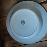 Plat creux en porcelaine St Amand fleurs verte