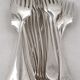 Christofle Baguette marine silver-plated cutlery, 16 dessert forks.