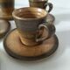 Ensemble 5 tasses et 5 soucoupes  Longchamp France style Japandi