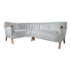 Light blue vintage corner sofa