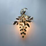 Applique murale dorée Hans Kögl, années 1980, Italie.