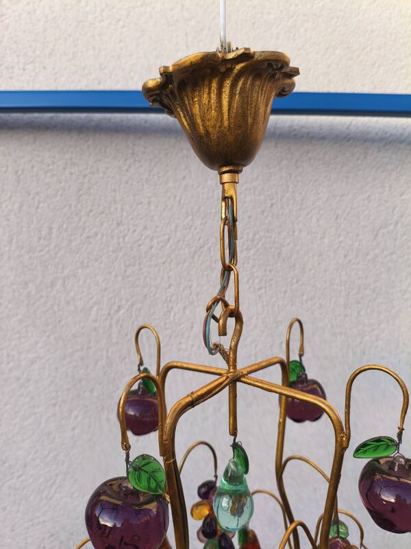 Lustre cage verre Murano