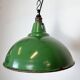 Industrial British Green Enamel Factory Pendant Lamp from Maxlume, 1960s