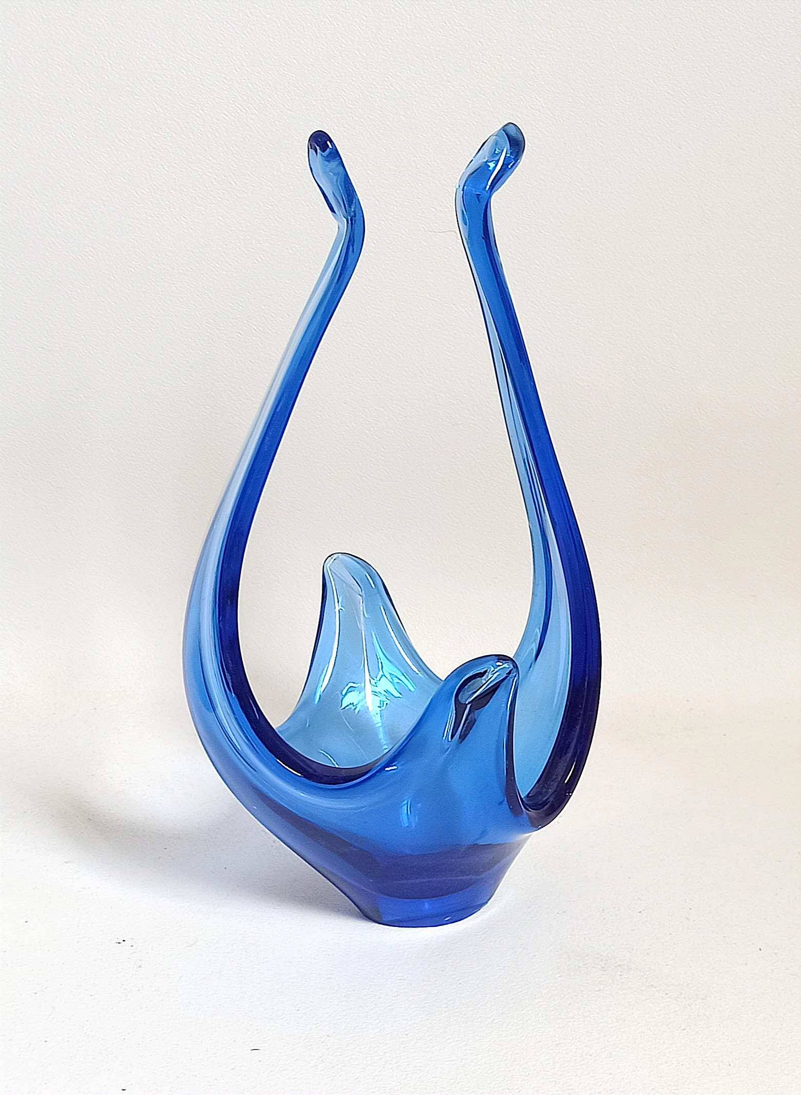 Viartec basket blue Colbat 70s Height 29.4 cm