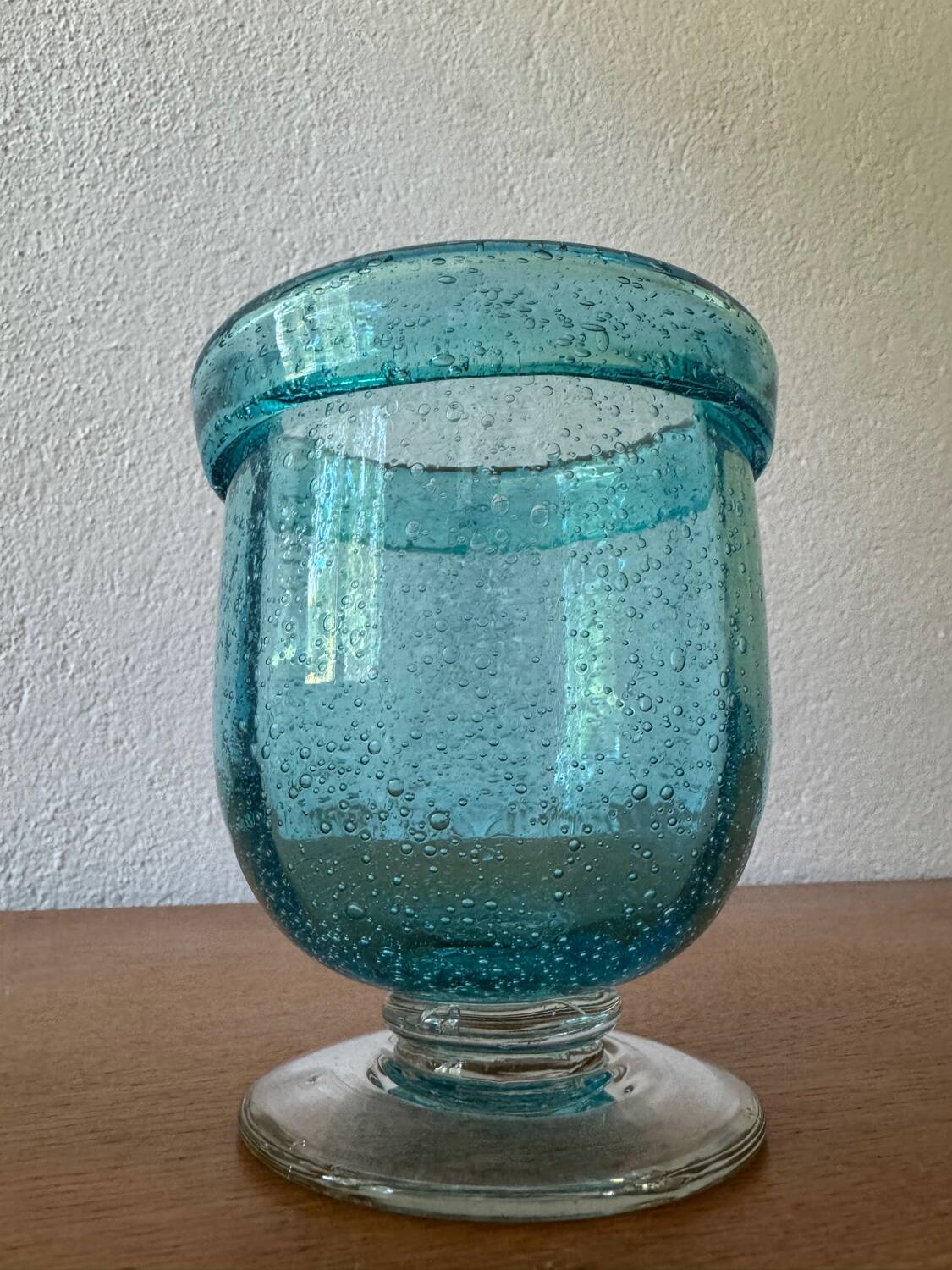 Antique bubble glass vase