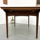 Scandinavian teak dining table, extendable