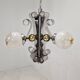 Suspension vintage Mazzega en verre de Murano avec 3 globes en verre, Italie, vers 1970