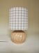 Ceramic lamp with a gingham cotton shade