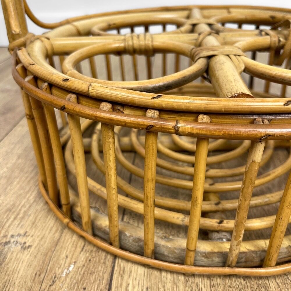 Rattan bottle holders from the 60s