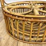 Rattan bottle holders from the 60s