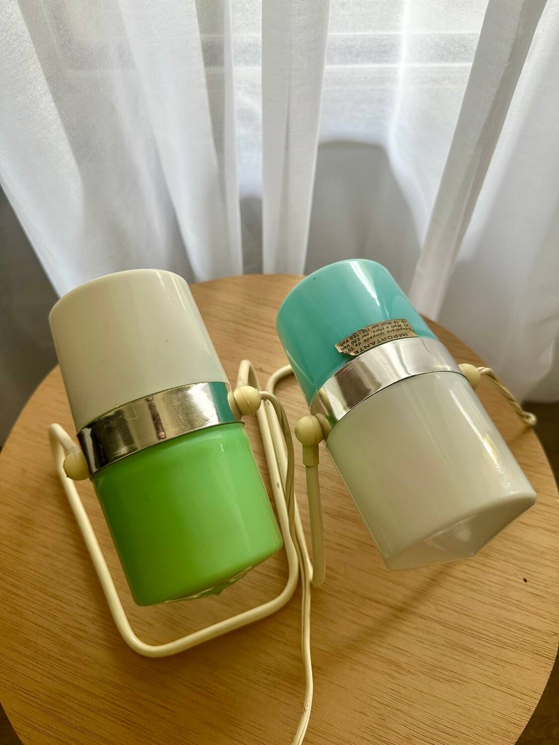 Rare Pair of "Capsule" Vintage Lamps from the 1960s