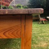 Table de ferme vitrifiée