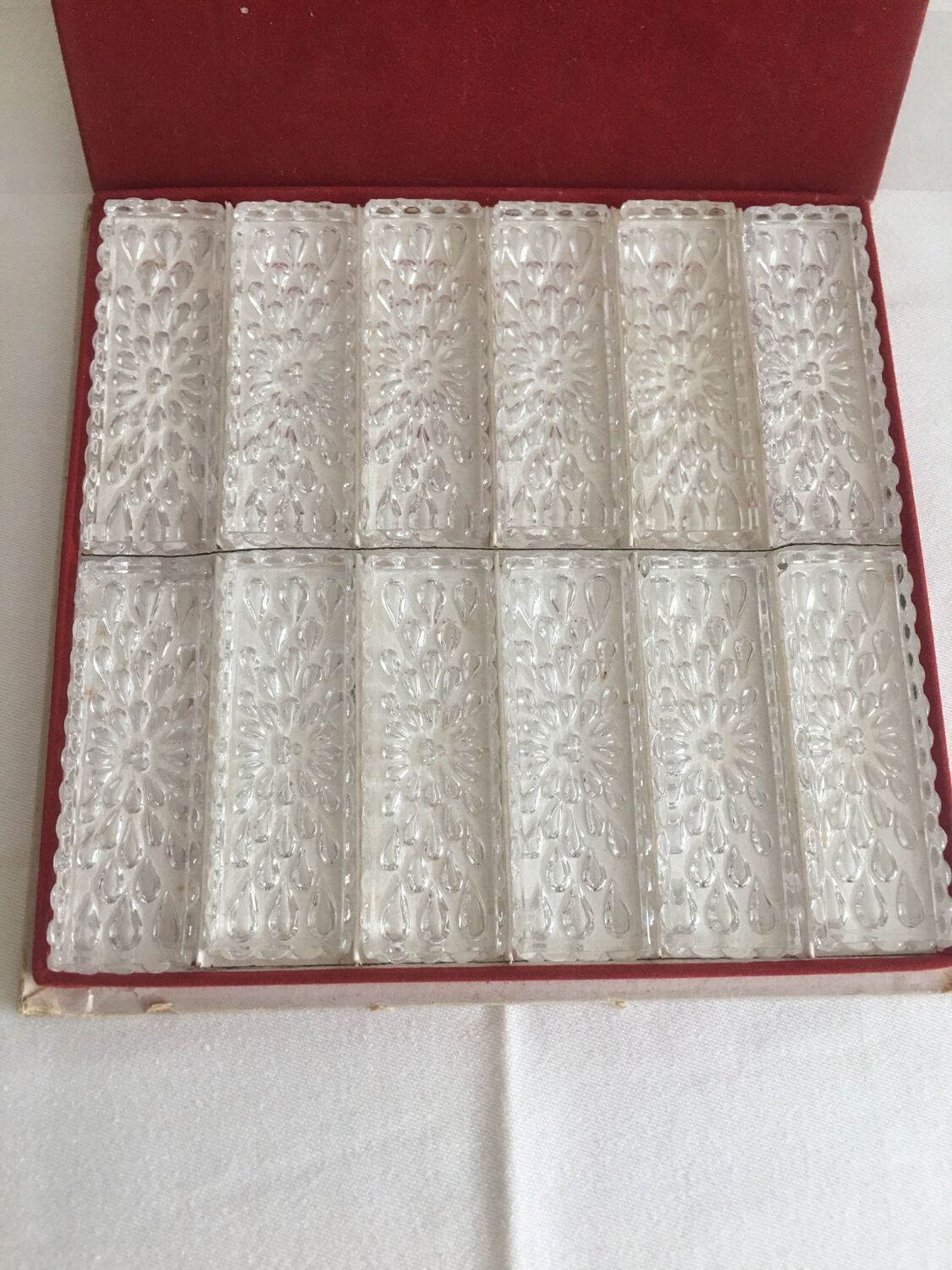 Porte-couteaux En Verre à Pointe De Diamant - Lot De 12, Transparent, Design Moderne
