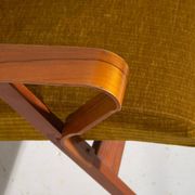 Set of two armchairs and pouf – Mid-century Modern (circa 1950). Three-piece set.