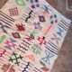 Handmade wool Berber rug – Colourful bohemian Moroccan kilim