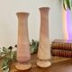 Paire de vases en pierre roses