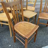 Set of vintage mismatched bistro chairs